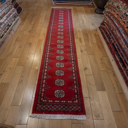 Hand-Knotted Bokhara Runner From Pakistan