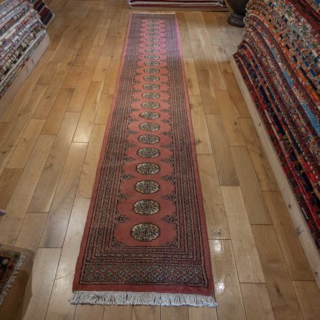 Hand-Knotted Bokhara Runner From Pakistan