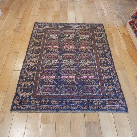 Hand-Knotted Baluch War Rug From Afghanistan