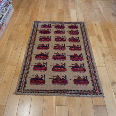 Hand-Knotted Baluch War Rug From Afghanistan