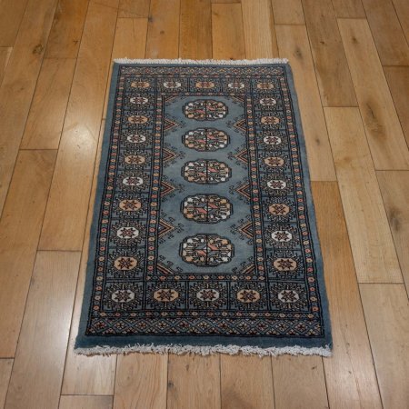 Hand-Knotted Bokhara Rug From Pakistan