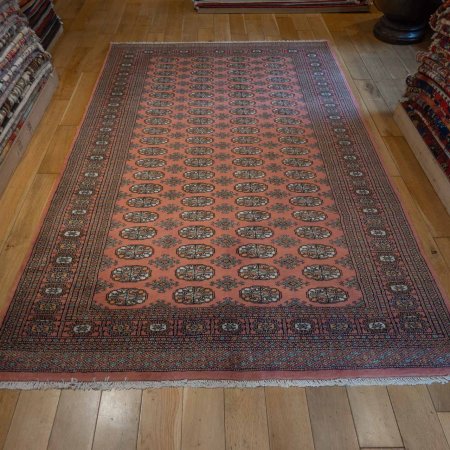 Hand-Knotted Bokhara Rug From Pakistan