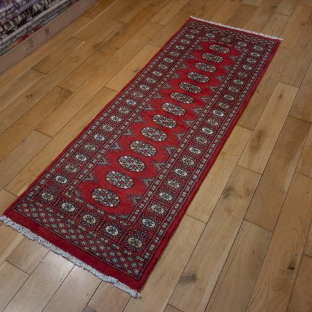 Hand-Knotted Bokhara Runner From Pakistan