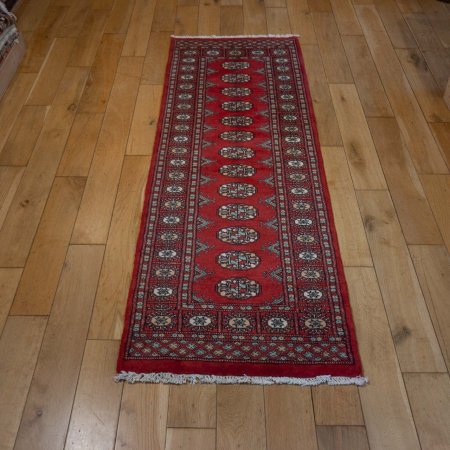 Hand-Knotted Bokhara Runner From Pakistan