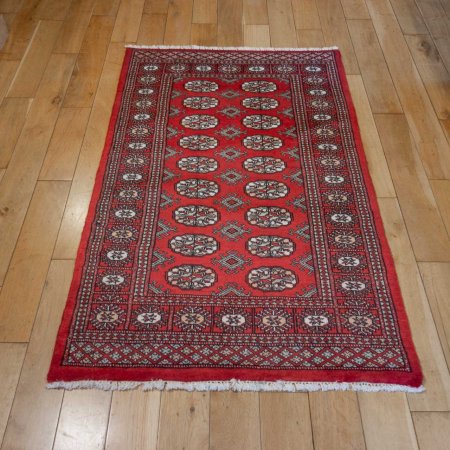 Hand-Knotted Bokhara Rug From Pakistan