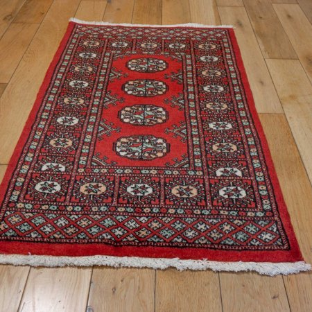 Hand-Knotted Bokhara Rug From Pakistan