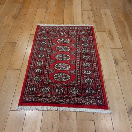Hand-Knotted Bokhara Rug From Pakistan