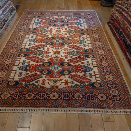 Hand-Knotted Shirvan Rug From Turkey