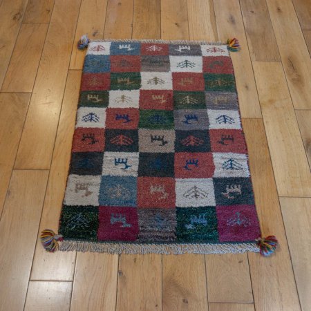 Hand-Knotted Gabbeh Rug From Iran (Persian)