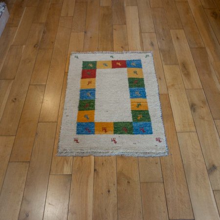 Hand-Knotted Gabbeh Rug From Iran (Persian)