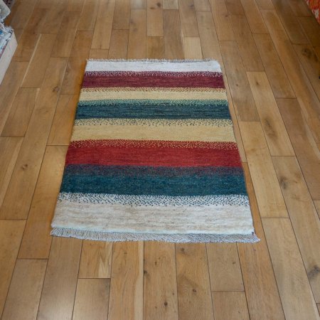 Hand-Knotted Gabbeh Rug From Iran (Persian)