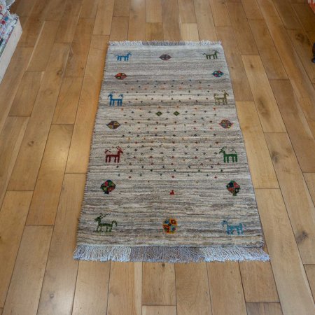Hand-Knotted Gabbeh Rug From Iran (Persian)