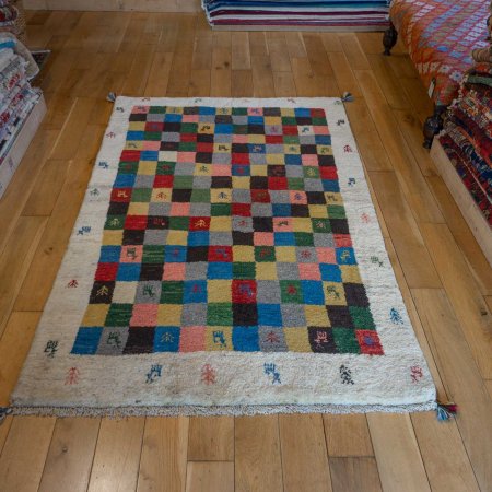 Hand-Knotted Gabbeh Rug From Iran (Persian)