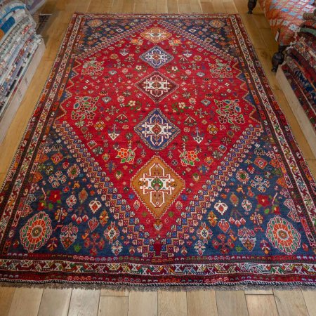 Hand-Knotted Qashgai Rug From Iran (Persian)