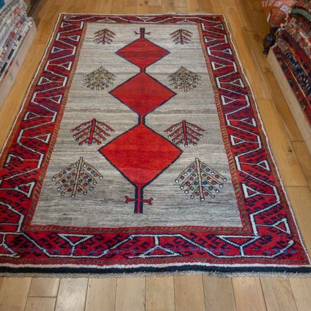 Hand-Knotted Gabbeh Rug From Iran (Persian)