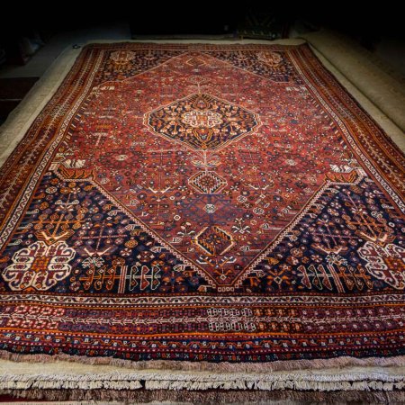 Hand-Knotted Qashgai Rug From Iran (Persian)