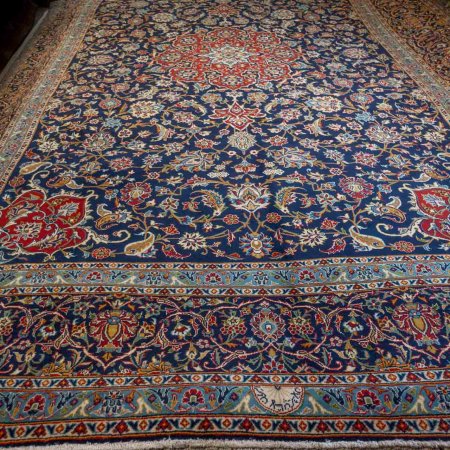 Hand-Knotted Kashan Rug From Iran (Persian)