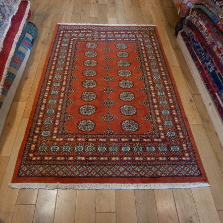 Hand-Knotted Bokhara Rug From Pakistan