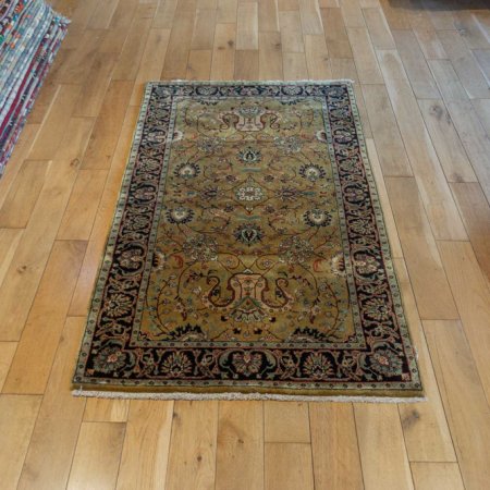 Hand-Knotted Mashad Palace Rug From India