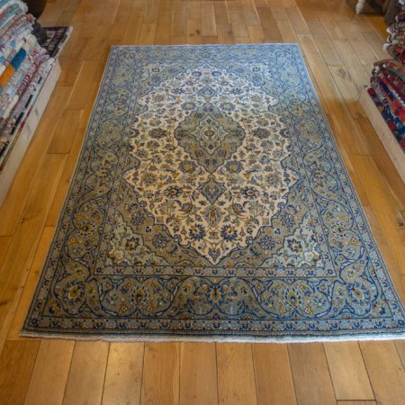 Hand-Knotted Kashan Rug From Iran (Persian)