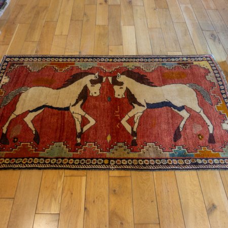 Hand-Knotted Qashgai Rug From Iran (Persian)