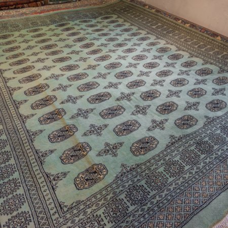Hand-Knotted Bokhara Rug From Pakistan
