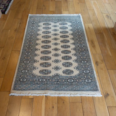 Hand-Knotted Bokhara Rug From Pakistan