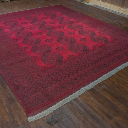 Hand-Knotted Chal-A-Shator Rug From Afghanistan