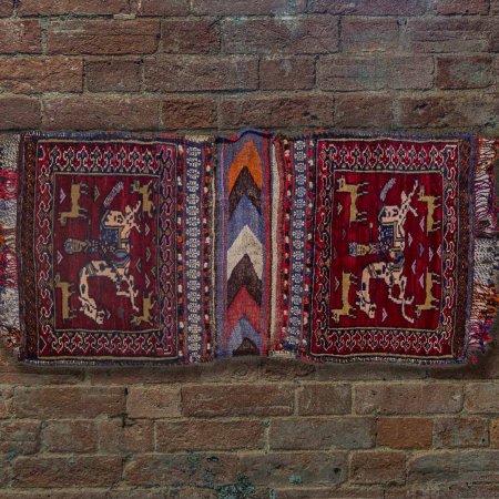 Hand-Knotted Veramin Wall Hanging From Iran (Persian)