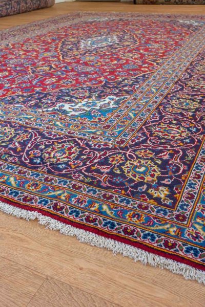 Hand-Knotted Kashan Rug From Iran (Persian) (SN:25549) Olney Oriental Rugs