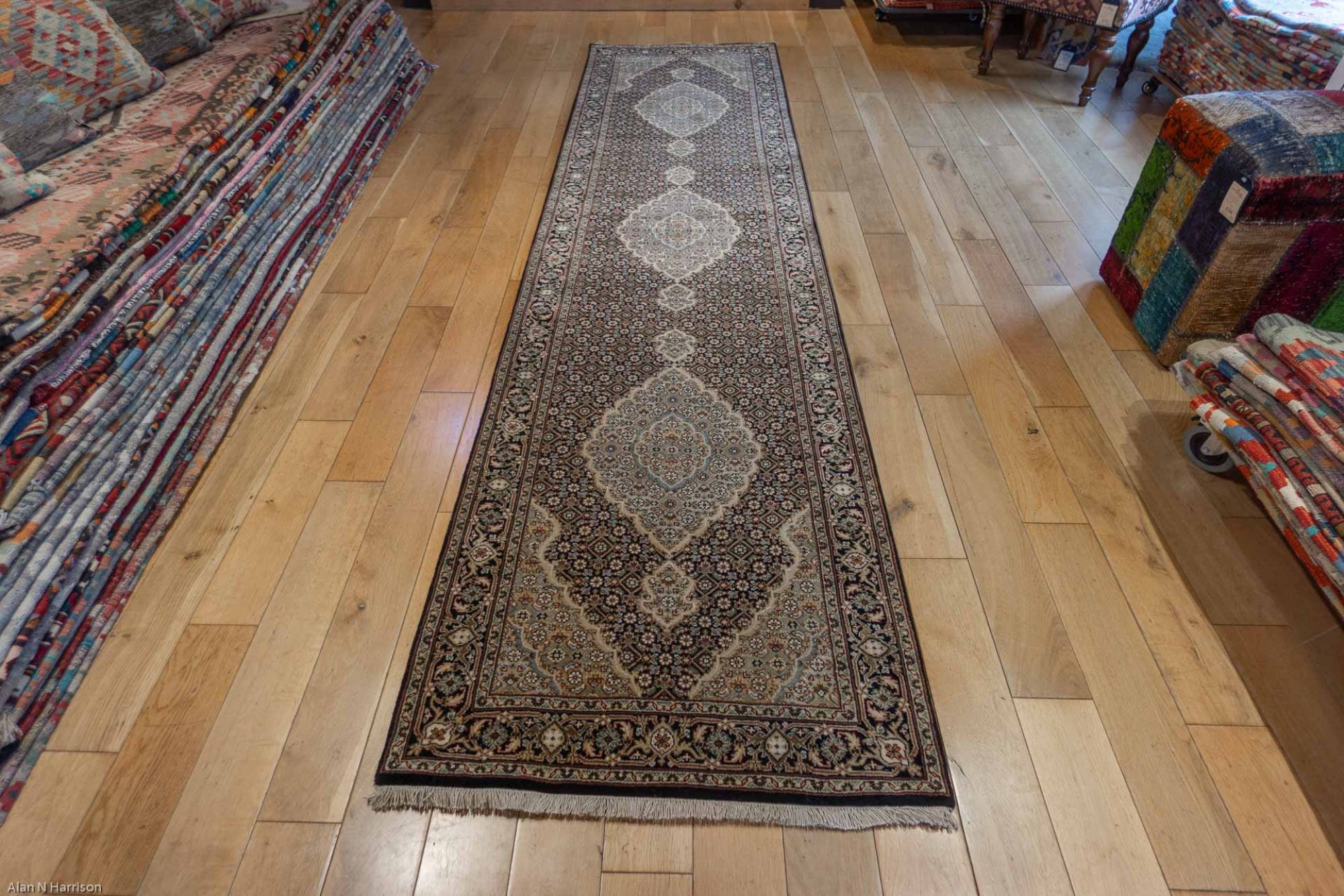 HandKnotted Mahi Indian Runner From India (SN28010) Olney Oriental Rugs