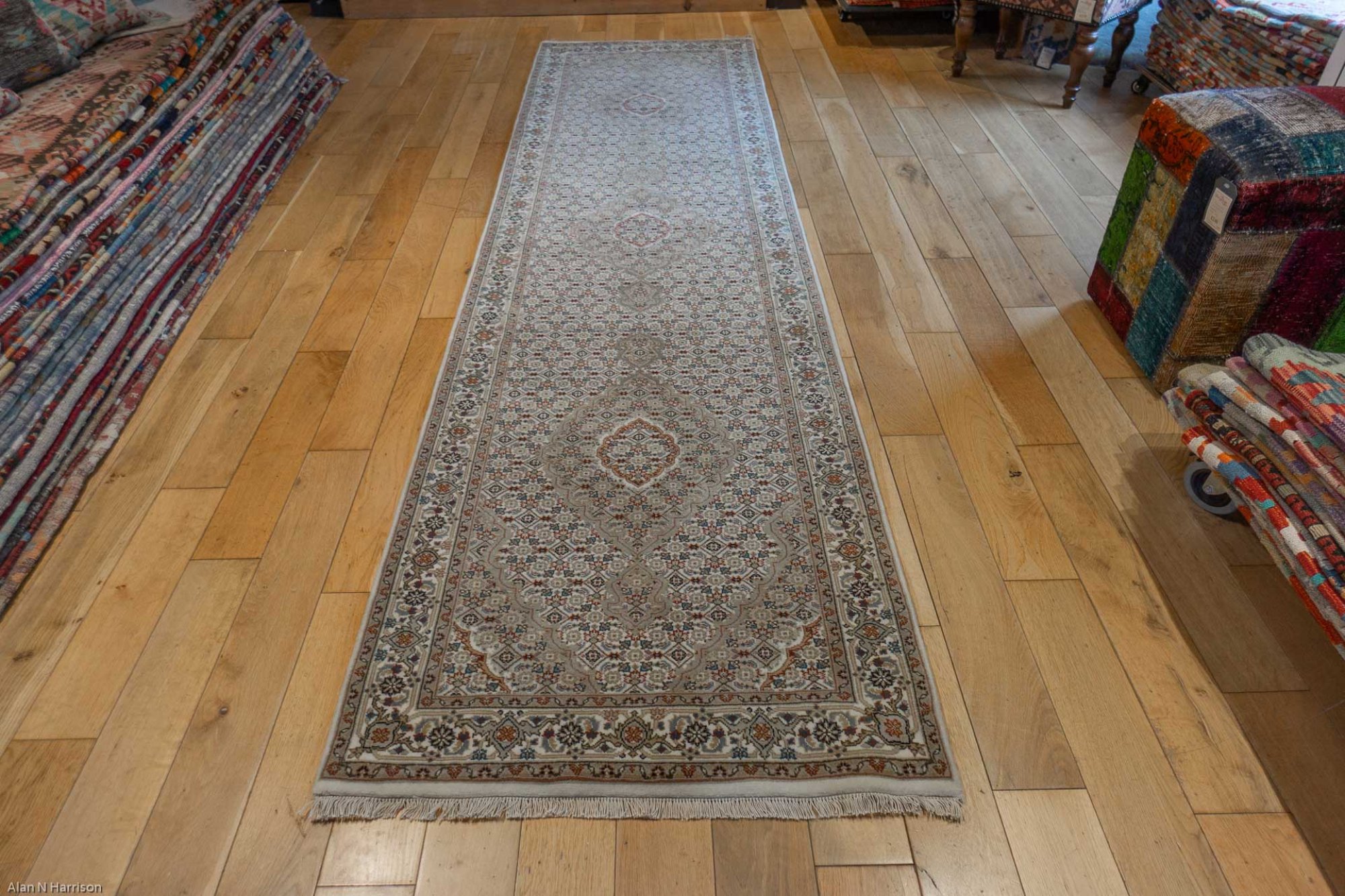 HandKnotted Mahi Indian Runner From India (SN28016) Olney Oriental Rugs