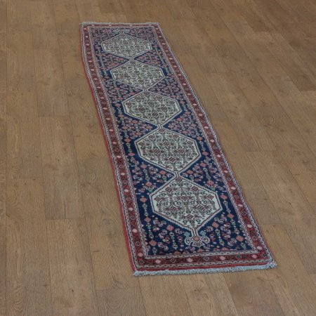 Hand-Knotted Senneh Runner From Iran (Persian)