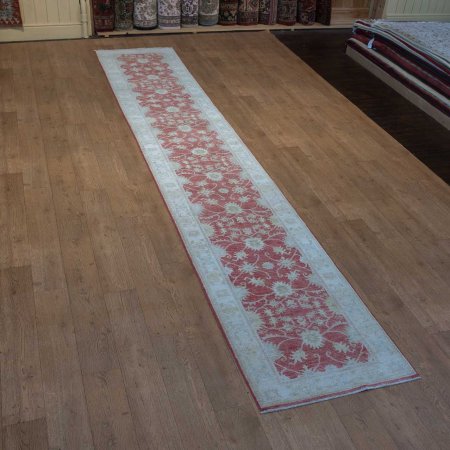 Hand-Knotted Sultanabad Runner From Afghanistan