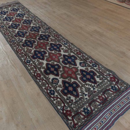 Hand-Knotted Barjasta Runner From Afghanistan