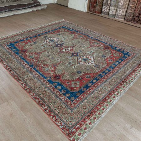 Hand-Knotted Kashgari Rug From Afghanistan