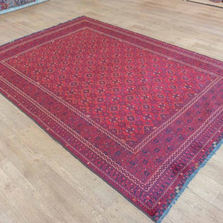 Hand-Knotted Khan Mahomadi Rug From Afghanistan