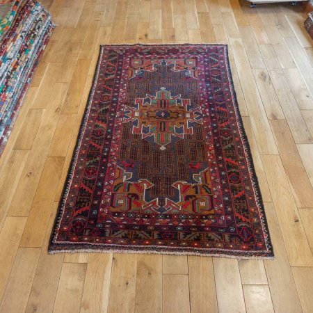 Hand-Knotted Beluch Rug From Afghanistan