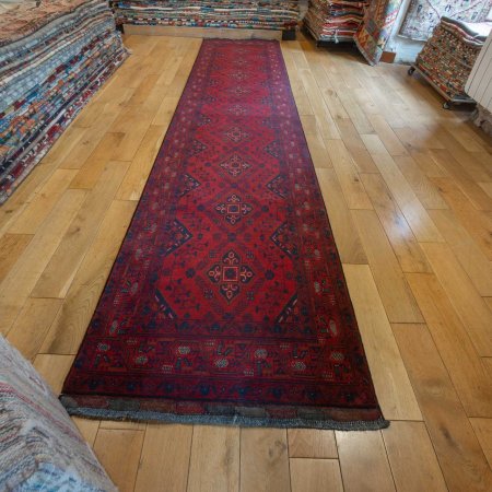 Hand-Knotted Khan Mahomadi Runner From Afghanistan