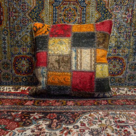 Hand-Made Patchwork Cushion From Afghanistan