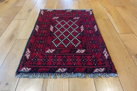 Hand-Knotted Pushti Rug From Afghanistan