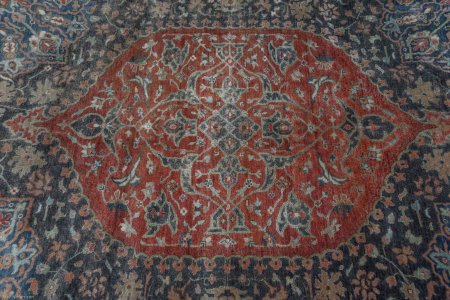 Hand-Knotted Agra Oushak Rug From India