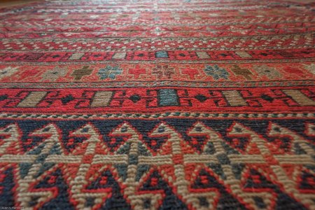 Hand-Woven Soumak Kilim From Turkey