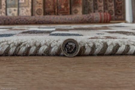 Hand-Knotted Indo Gabbeh Runner From India