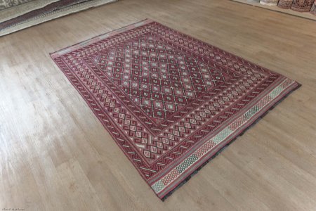 Hand-Woven Sakhari Rug From Afghanistan