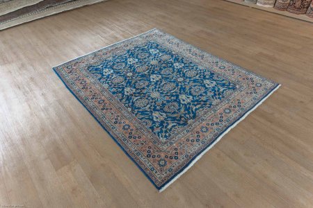 Hand-Knotted Veramin Rug From Iran (Persian)