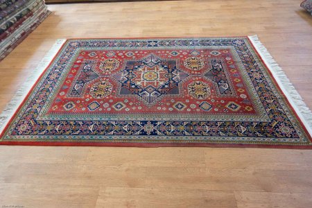 Hand-Knotted Shirvan Design Rug From Pakistan