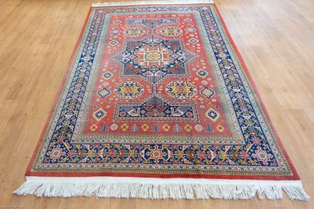 Hand-Knotted Shirvan Design Rug From Pakistan