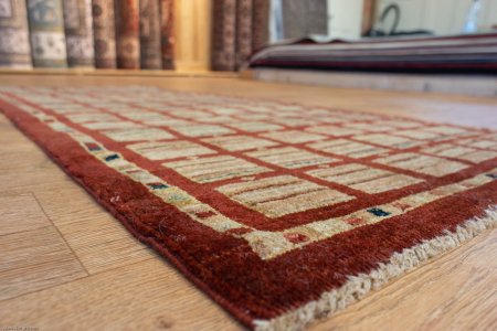 Hand-Knotted Modern Afghan Runner From Afghanistan