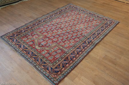 Hand-Knotted Sherwan Rug From Pakistan